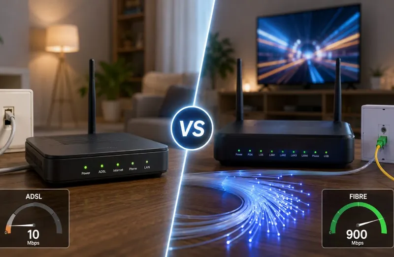 ADSL vs Fibre Key Differences