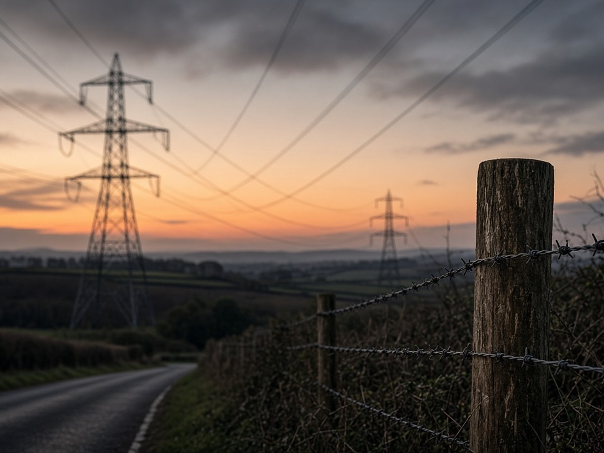 Electricity pylons and grid infrastructure — business energy context