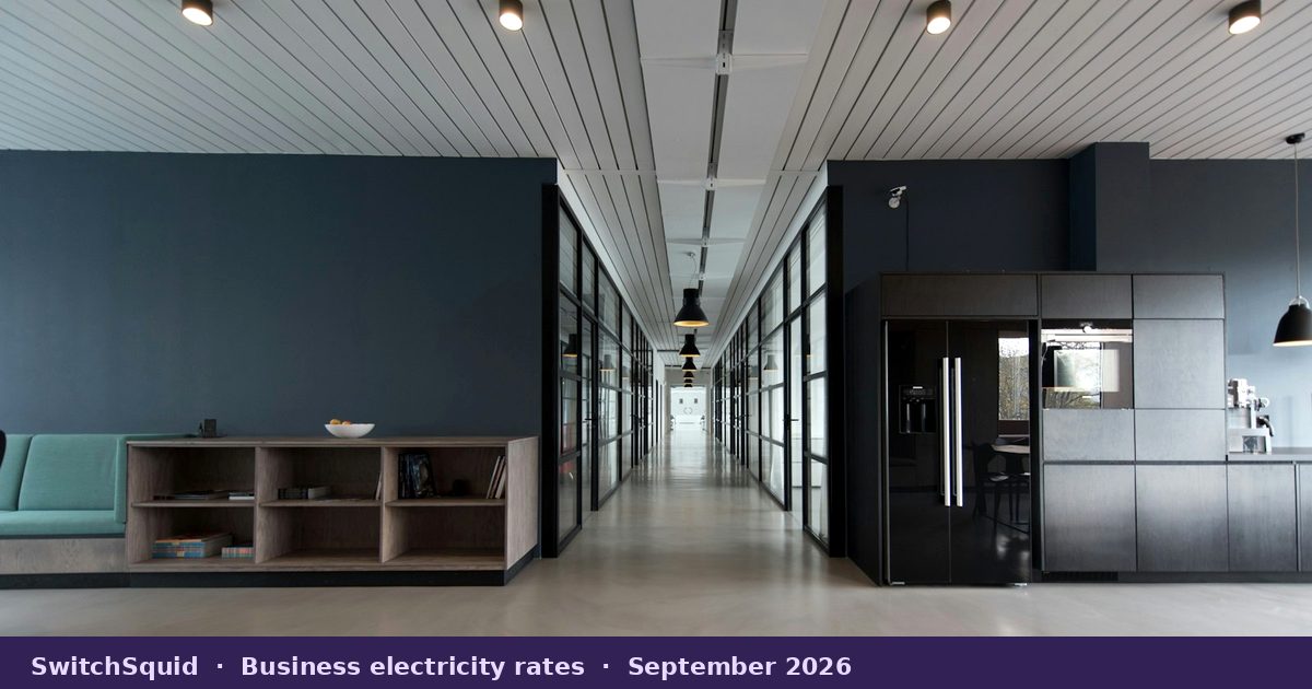Business electricity rates UK September 2026: SME prices, no price cap
