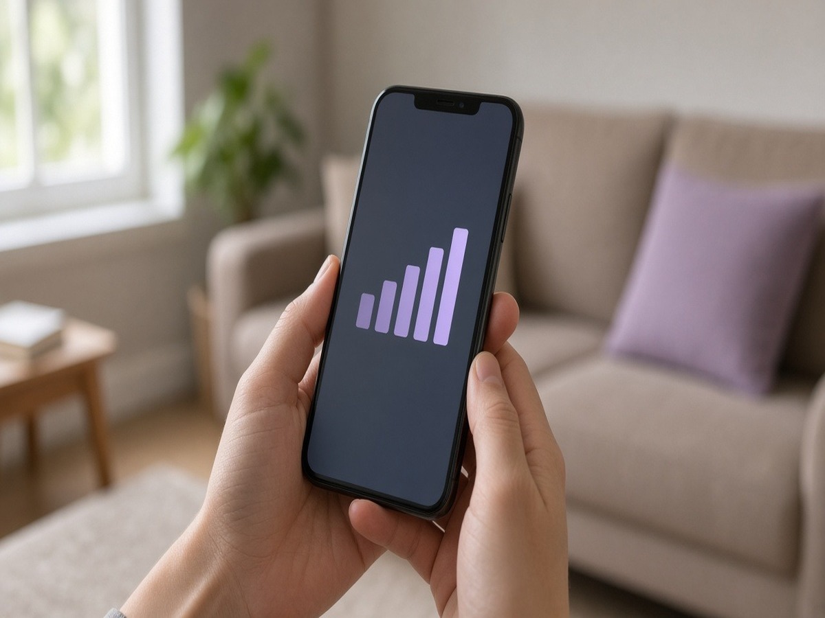 Person checking smartphone signal bars while comparing O2 30-day rolling SIM deals for October 2026