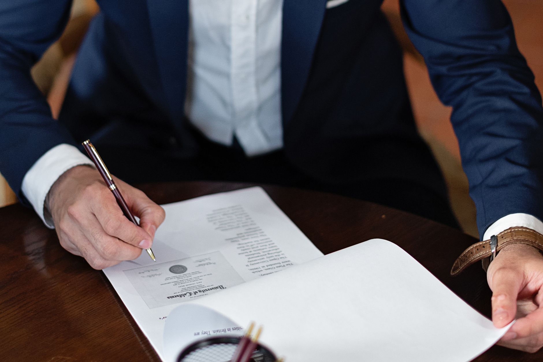 Business professional comparing energy quotes